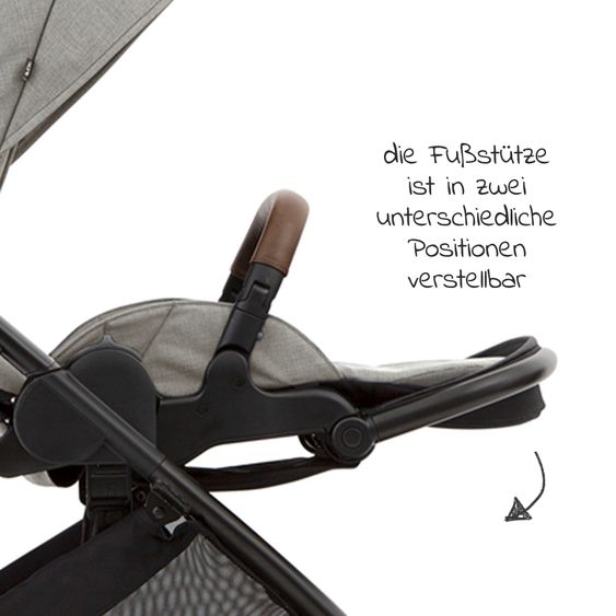 joie Buggy & Sportwagen Versatrax bis 22 kg belastbar - umsetzbare Sitzeinheit, Adapter inkl. Insektenschutz & XXL-Zubehörpaket - Pebble