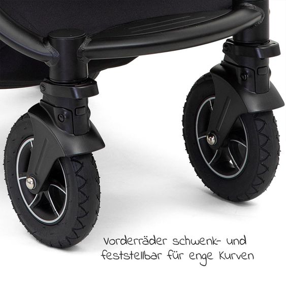 joie Buggy & Sportwagen Versatrax bis 22 kg belastbar - umsetzbare Sitzeinheit, Adapter inkl. Insektenschutz & XXL-Zubehörpaket - Pebble