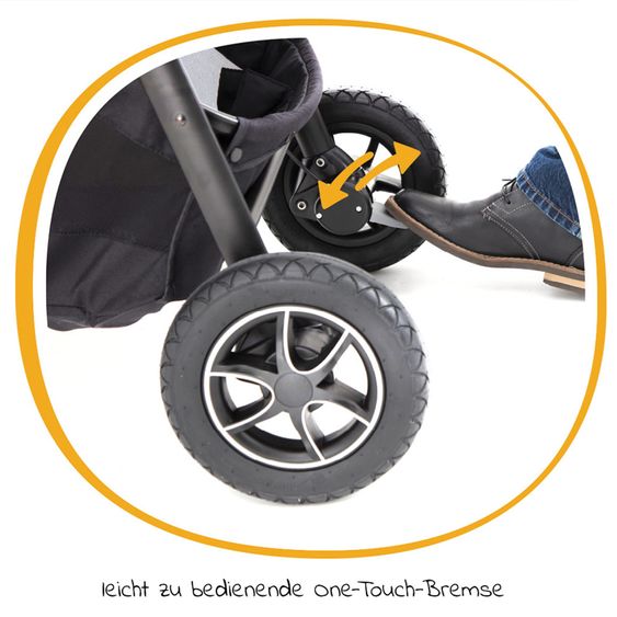 joie Buggy & Sportwagen Versatrax bis 22 kg belastbar - umsetzbare Sitzeinheit, Adapter inkl. Insektenschutz & XXL-Zubehörpaket - Pebble