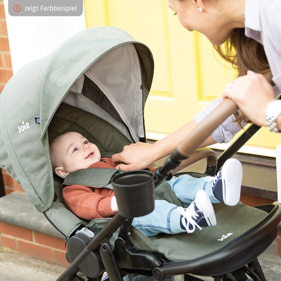 joie Buggy & Sportwagen Versatrax bis 22 kg belastbar - umsetzbare Sitzeinheit, Adapter inkl. Insektenschutz & XXL-Zubehörpaket - Pebble