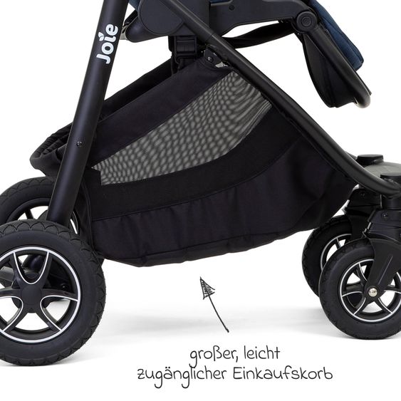 joie Buggy & Sportwagen Versatrax bis 22 kg belastbar - umsetzbare Sitzeinheit, Adapter & Regenschutz - Deep Sea