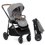 Buggy & Sportwagen Versatrax bis 22 kg belastbar - umsetzbare Sitzeinheit, Adapter & Regenschutz - Gray Flannel