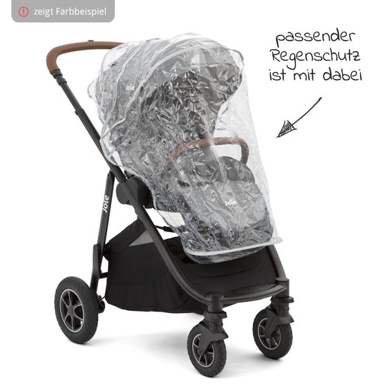 joie Buggy & Sportwagen Versatrax bis 22 kg belastbar - umsetzbare Sitzeinheit, Adapter & Regenschutz - Gray Flannel