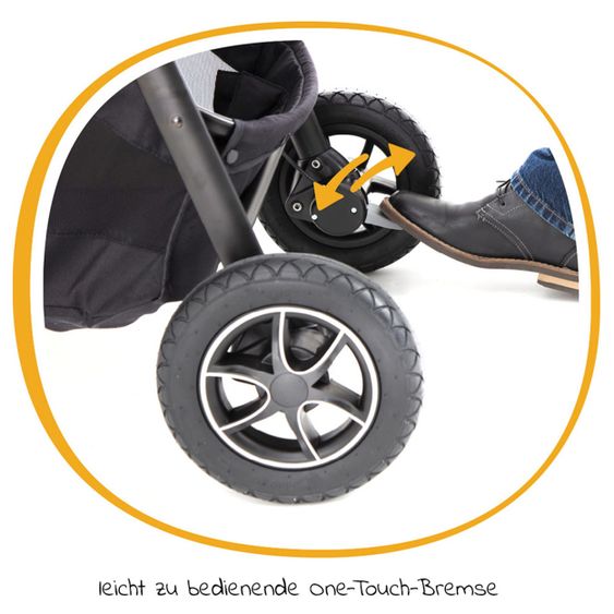 joie Buggy & Sportwagen Versatrax bis 22 kg belastbar - umsetzbare Sitzeinheit, Adapter & Regenschutz - Gray Flannel