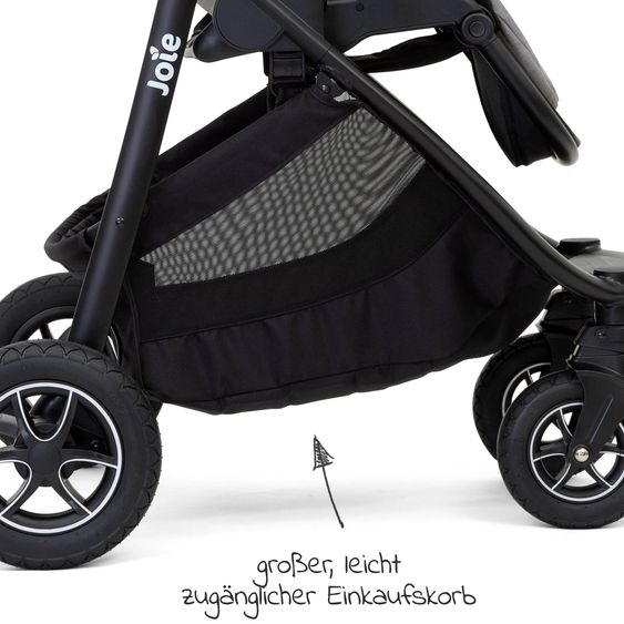 joie Buggy & Sportwagen Versatrax bis 22 kg belastbar - umsetzbare Sitzeinheit, Adapter & Regenschutz - Gray Flannel
