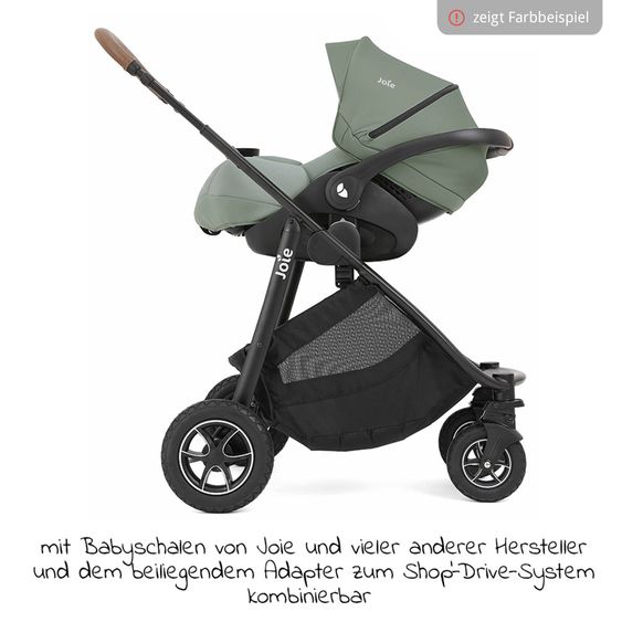 joie Buggy & Sportwagen Versatrax bis 22 kg belastbar - umsetzbare Sitzeinheit, Adapter & Regenschutz - Gray Flannel