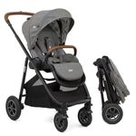 Buggy & Sportwagen Versatrax bis 22 kg belastbar - umsetzbare Sitzeinheit, Adapter & Regenschutz - Grey Flower