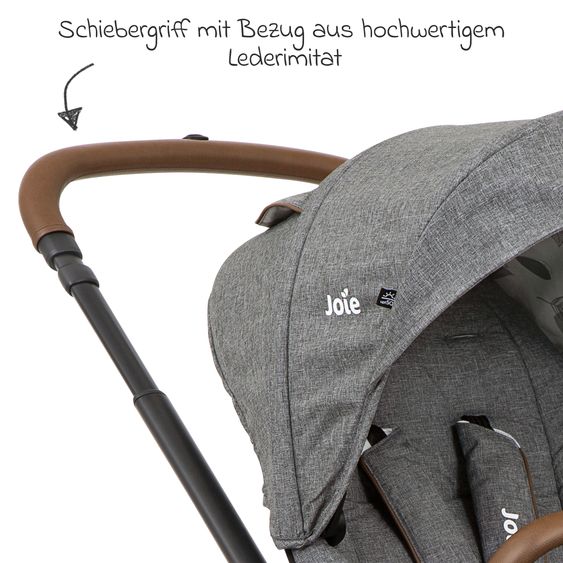 joie Buggy & Sportwagen Versatrax bis 22 kg belastbar - umsetzbare Sitzeinheit, Adapter & Regenschutz - Grey Flower