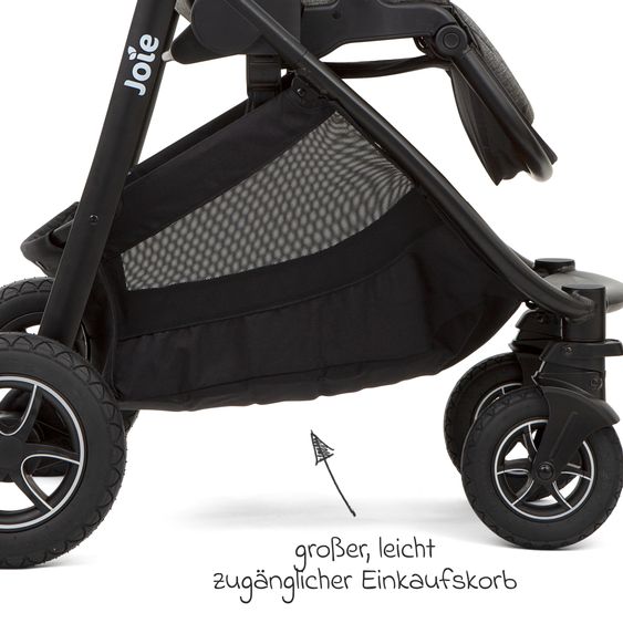 joie Buggy & Sportwagen Versatrax bis 22 kg belastbar - umsetzbare Sitzeinheit, Adapter & Regenschutz - Grey Flower