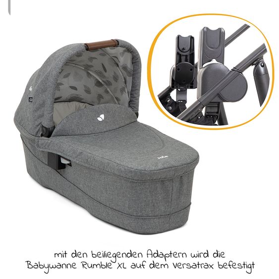 joie Buggy & Sportwagen Versatrax bis 22 kg belastbar - umsetzbare Sitzeinheit, Adapter & Regenschutz - Grey Flower