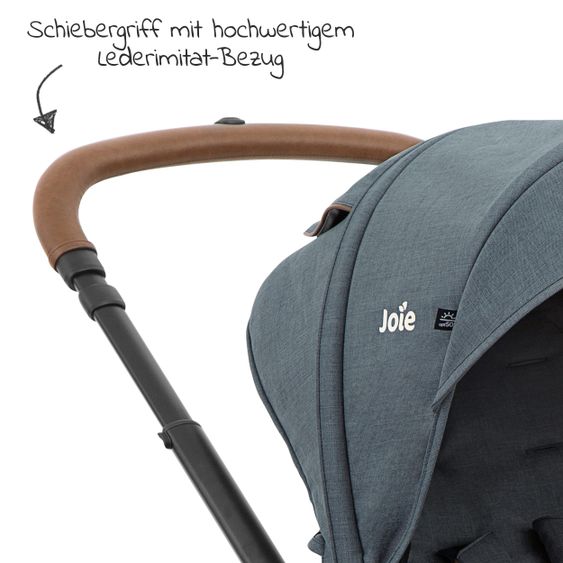 joie Buggy & Sportwagen Versatrax bis 22 kg belastbar - umsetzbare Sitzeinheit, Adapter & Regenschutz - Lagoon