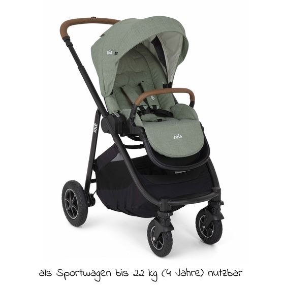 joie Buggy & Sportwagen Versatrax bis 22 kg belastbar - umsetzbare Sitzeinheit, Adapter & Regenschutz - Laurel