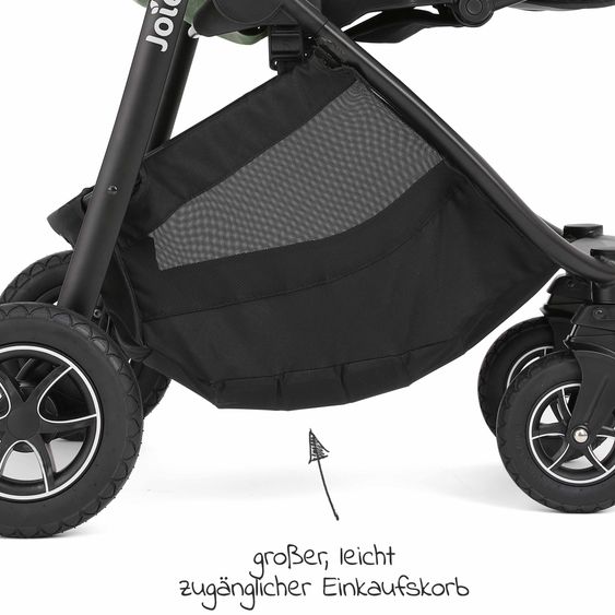 joie Buggy & Sportwagen Versatrax bis 22 kg belastbar - umsetzbare Sitzeinheit, Adapter & Regenschutz - Laurel