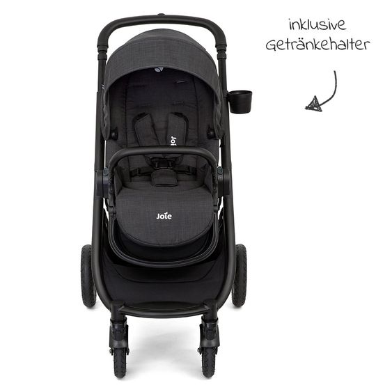 joie Buggy & Sportwagen Versatrax bis 22 kg belastbar - umsetzbare Sitzeinheit, Adapter, & Regenschutz - Pavement