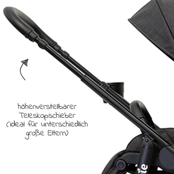 joie Buggy & Sportwagen Versatrax bis 22 kg belastbar - umsetzbare Sitzeinheit, Adapter, & Regenschutz - Pavement