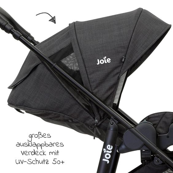 joie Buggy & Sportwagen Versatrax bis 22 kg belastbar - umsetzbare Sitzeinheit, Adapter, & Regenschutz - Pavement