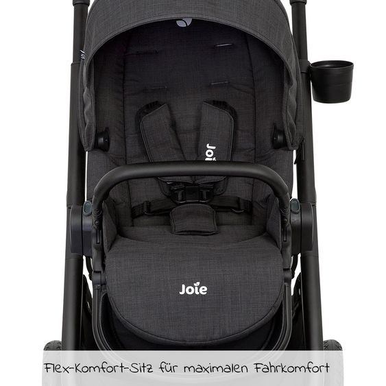joie Buggy & Sportwagen Versatrax bis 22 kg belastbar - umsetzbare Sitzeinheit, Adapter, & Regenschutz - Pavement