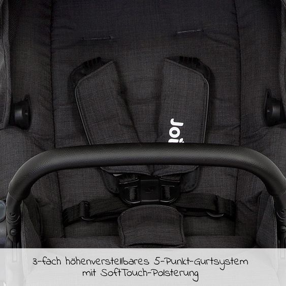 joie Buggy & Sportwagen Versatrax bis 22 kg belastbar - umsetzbare Sitzeinheit, Adapter, & Regenschutz - Pavement