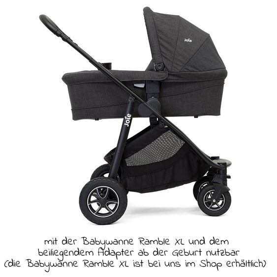 joie Buggy & Sportwagen Versatrax bis 22 kg belastbar - umsetzbare Sitzeinheit, Adapter, & Regenschutz - Pavement