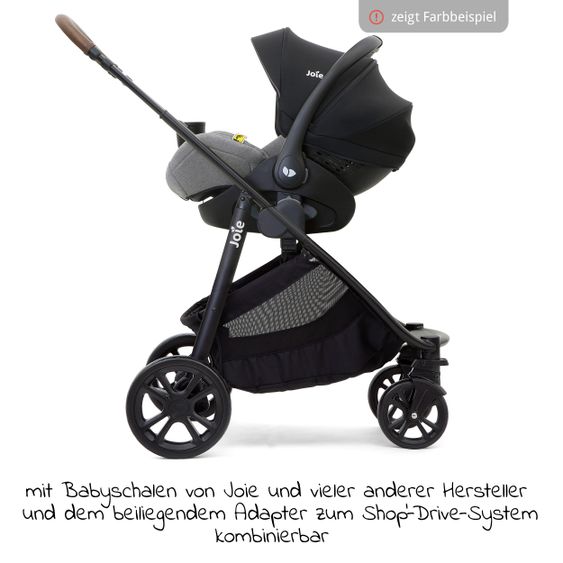 joie Buggy & Sportwagen Versatrax bis 22 kg belastbar - umsetzbare Sitzeinheit, Adapter, & Regenschutz - Pavement