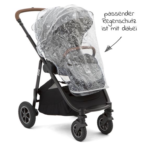 joie Buggy & Sportwagen Versatrax bis 22 kg belastbar - umsetzbare Sitzeinheit, Adapter & Regenschutz - Pebble