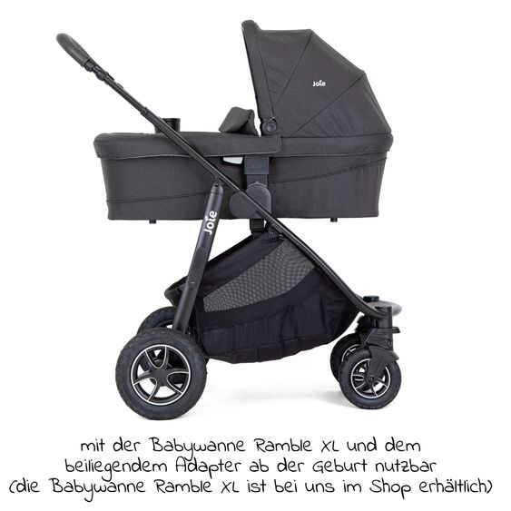 joie Buggy & Sportwagen Versatrax bis 22 kg belastbar - umsetzbare Sitzeinheit, Adapter & Regenschutz - Shale