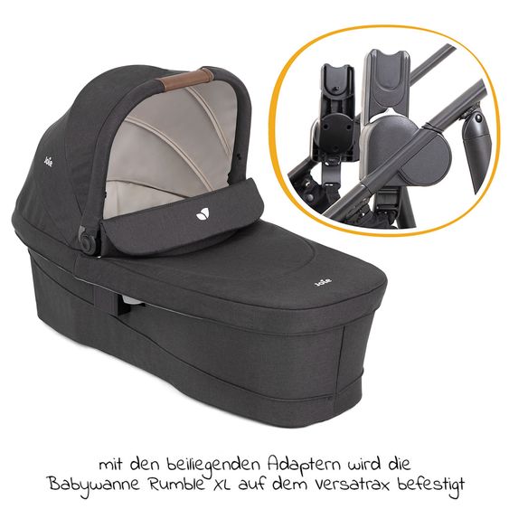 joie Buggy & Sportwagen Versatrax bis 22 kg belastbar - umsetzbare Sitzeinheit, Adapter & Regenschutz - Shale
