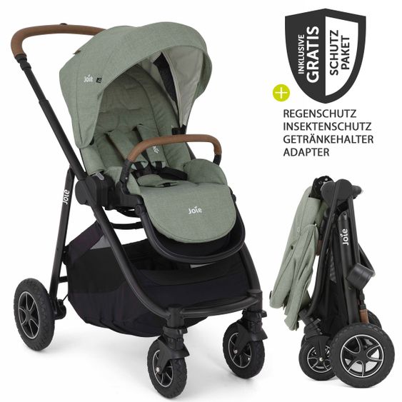 joie Passeggino Versatrax fino a 22 kg - unità di seduta convertibile, adattatore e pacchetto accessori XXL - Laurel