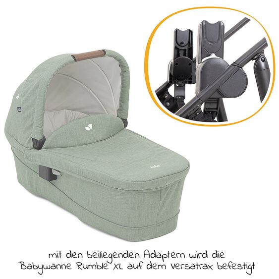 joie Passeggino Versatrax fino a 22 kg - unità di seduta convertibile, adattatore e pacchetto accessori XXL - Laurel