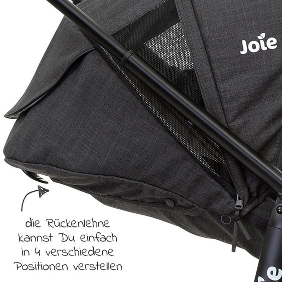 joie Versatrax buggy & stroller loadable up to 22 kg - convertible seat unit, adapter, & XXL accessory pack - Pavement