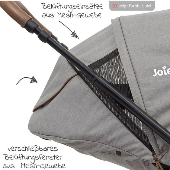 joie Buggy & Sportwagen Versatrax bis 22 kg belastbar- umsetzbare Sitzeinheit, Regenschutz, Fußsack & Handmuff - Laurel