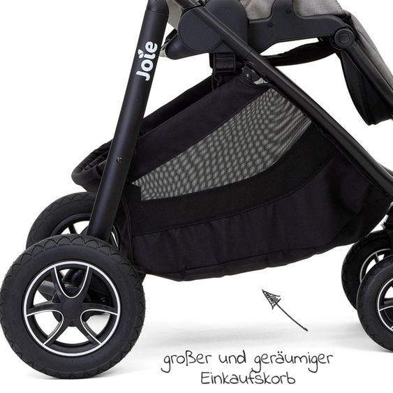 joie Buggy & Sportwagen Versatrax bis 22 kg belastbar- umsetzbare Sitzeinheit, Regenschutz, Fußsack & Handmuff - Laurel