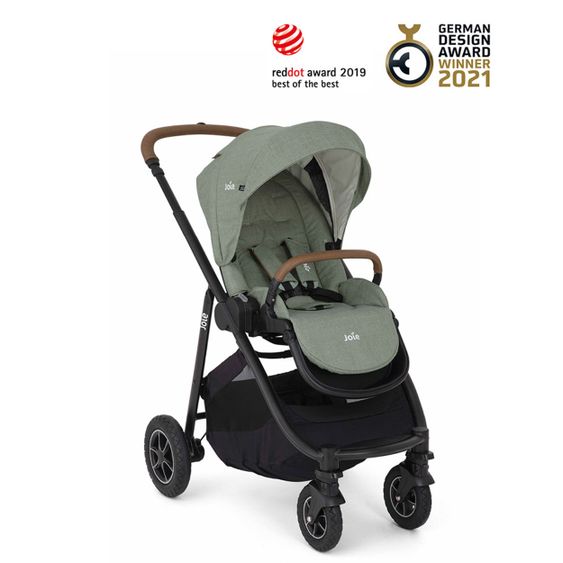 joie Buggy & Sportwagen Versatrax bis 22 kg belastbar- umsetzbare Sitzeinheit, Regenschutz, Fußsack & Handmuff - Laurel