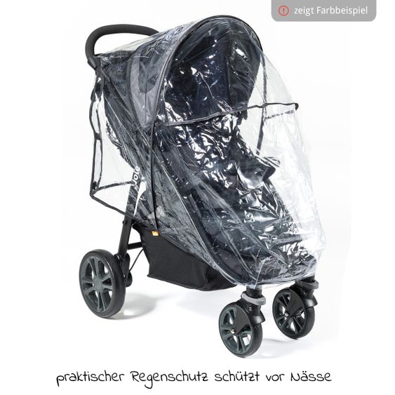 joie Buggy & Sportwagen Versatrax bis 22 kg belastbar- umsetzbare Sitzeinheit, Regenschutz, Fußsack & Handmuff - Laurel