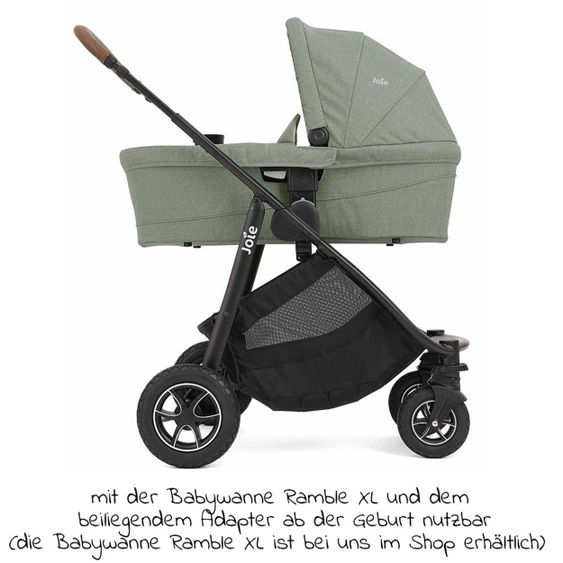joie Buggy & Sportwagen Versatrax bis 22 kg belastbar- umsetzbare Sitzeinheit, Regenschutz, Fußsack & Handmuff - Laurel