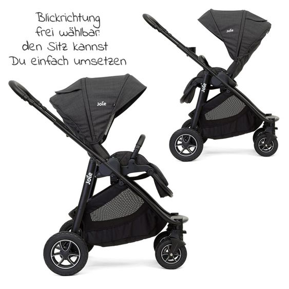 joie Buggy & Sportwagen Versatrax bis 22 kg belastbar- umsetzbare Sitzeinheit, Regenschutz, Fußsack & Handmuff - Pavement