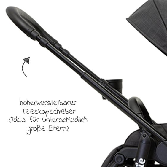 joie Buggy & Sportwagen Versatrax bis 22 kg belastbar- umsetzbare Sitzeinheit, Regenschutz, Fußsack & Handmuff - Pavement