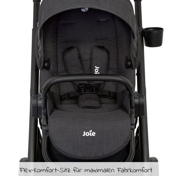 joie Buggy & Sportwagen Versatrax bis 22 kg belastbar- umsetzbare Sitzeinheit, Regenschutz, Fußsack & Handmuff - Pavement