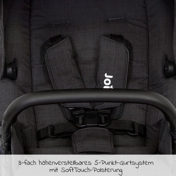 joie Buggy & Sportwagen Versatrax bis 22 kg belastbar- umsetzbare Sitzeinheit, Regenschutz, Fußsack & Handmuff - Pavement