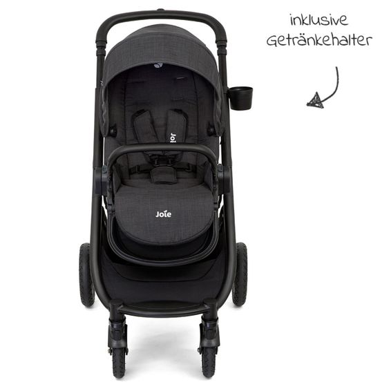 joie Buggy & Sportwagen Versatrax bis 22 kg belastbar- umsetzbare Sitzeinheit, Regenschutz, Fußsack & Handmuff - Pavement