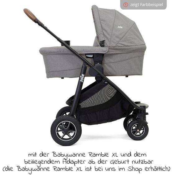 joie Buggy & Sportwagen Versatrax bis 22 kg belastbar- umsetzbare Sitzeinheit, Regenschutz, Fußsack & Handmuff - Pavement