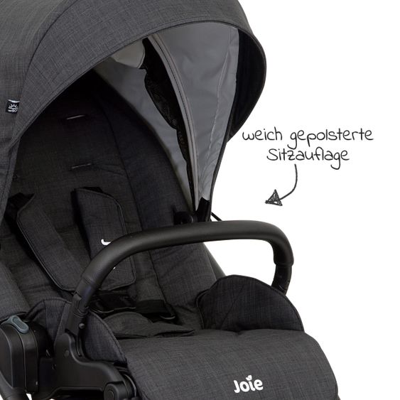 joie Buggy & Sportwagen Versatrax E bis 22 kg umsetzbare Sitzeinheit + Getränkehalter, Adapter & Regenschutz - Pavement