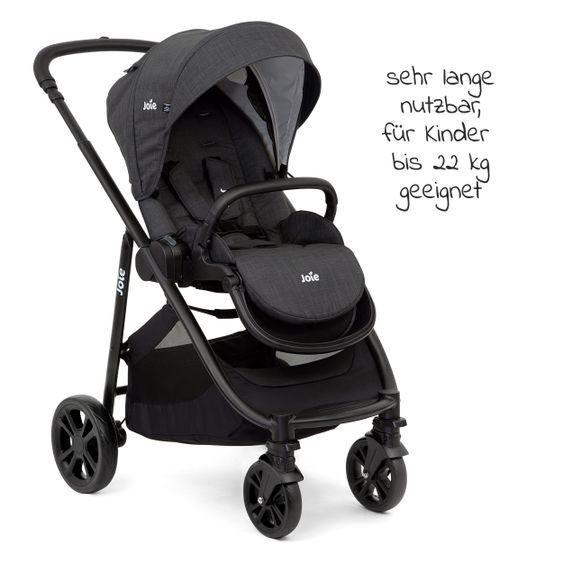 joie Buggy & Sportwagen Versatrax E bis 22 kg umsetzbare Sitzeinheit + Getränkehalter, Adapter & Regenschutz - Pavement