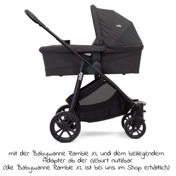 joie Buggy & Sportwagen Versatrax E bis 22 kg umsetzbare Sitzeinheit + Getränkehalter, Adapter & Regenschutz - Pavement