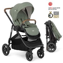 Buggy & pushchair Versatrax with new tire design - loadable up to 22 kg with telescopic push bar, convertible seat unit, adapter & rain cover - Laurel