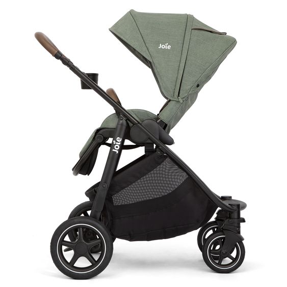 joie Passeggino Versatrax con nuovo design degli pneumatici - capacità di carico fino a 22 kg con maniglione telescopico, seggiolino convertibile, adattatore e parapioggia - Laurel