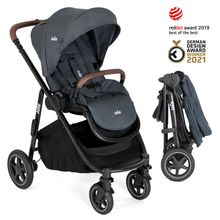 Buggy & Sportwagen Versatrax mit neuem Reifen-Design - bis 22 kg belastbar mit Teleskopschieber, umsetzbare Sitzeinheit, Adapter & Regenschutz - Moonlight