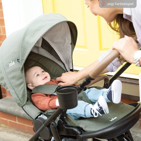 joie Buggy & Sportwagen Versatrax mit neuem Reifen-Design - bis 22 kg belastbar mit Teleskopschieber, umsetzbare Sitzeinheit, Adapter & Regenschutz - Shale