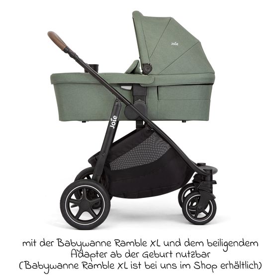 joie Buggy & Sportwagen Versatrax mit neuem Reifen-Design - bis 22 kg belastbar mit Teleskopschieber, umsetzbarer Sitzeinheit, Adapter, Regenschutz & XXL-Zubehörpaket - Laurel