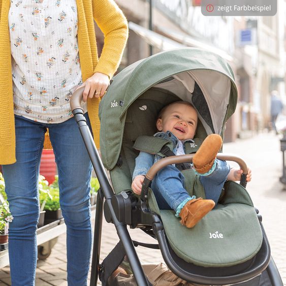 joie Buggy & Sportwagen Versatrax mit neuem Reifen-Design - bis 22 kg belastbar mit Teleskopschieber, umsetzbarer Sitzeinheit, Adapter, Regenschutz & XXL-Zubehörpaket - Shale